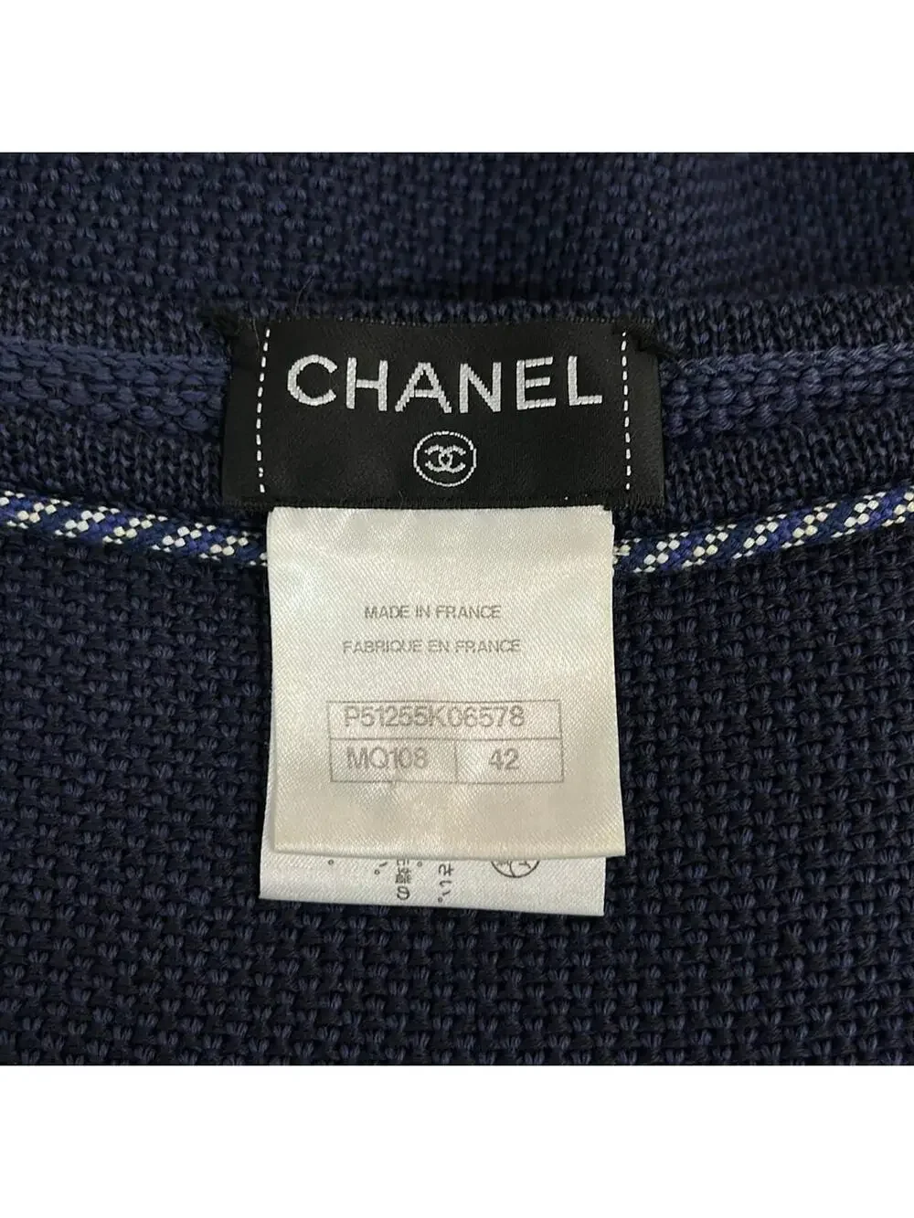 Chanel Navy White Women's Dress #277604C61B